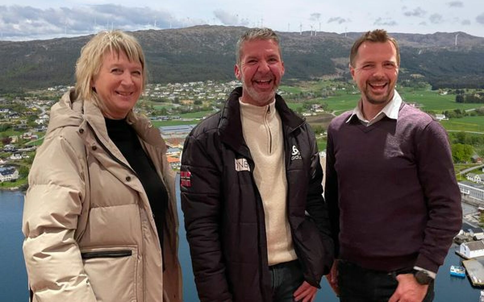 Ordførar i Fitjar, Wenche Tislevoll, leiar i Fitjar Næringsråd, Hrafn Thorsteinsson og dagleg leiar i Stord Næringsråd, Torbjørn Brosvik